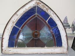 Triangle Shaped Stain Glass Window