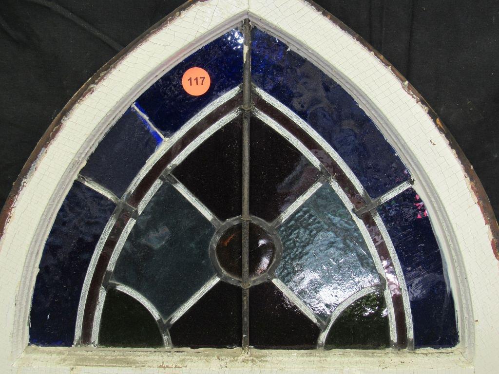 Triangle Shaped Stain Glass Window