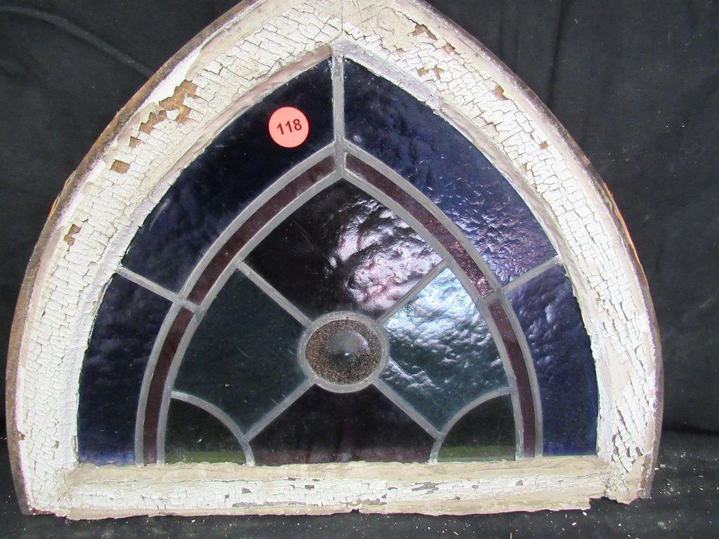 Triangle Shaped Stain Glass Window