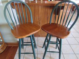 Wooden barstools