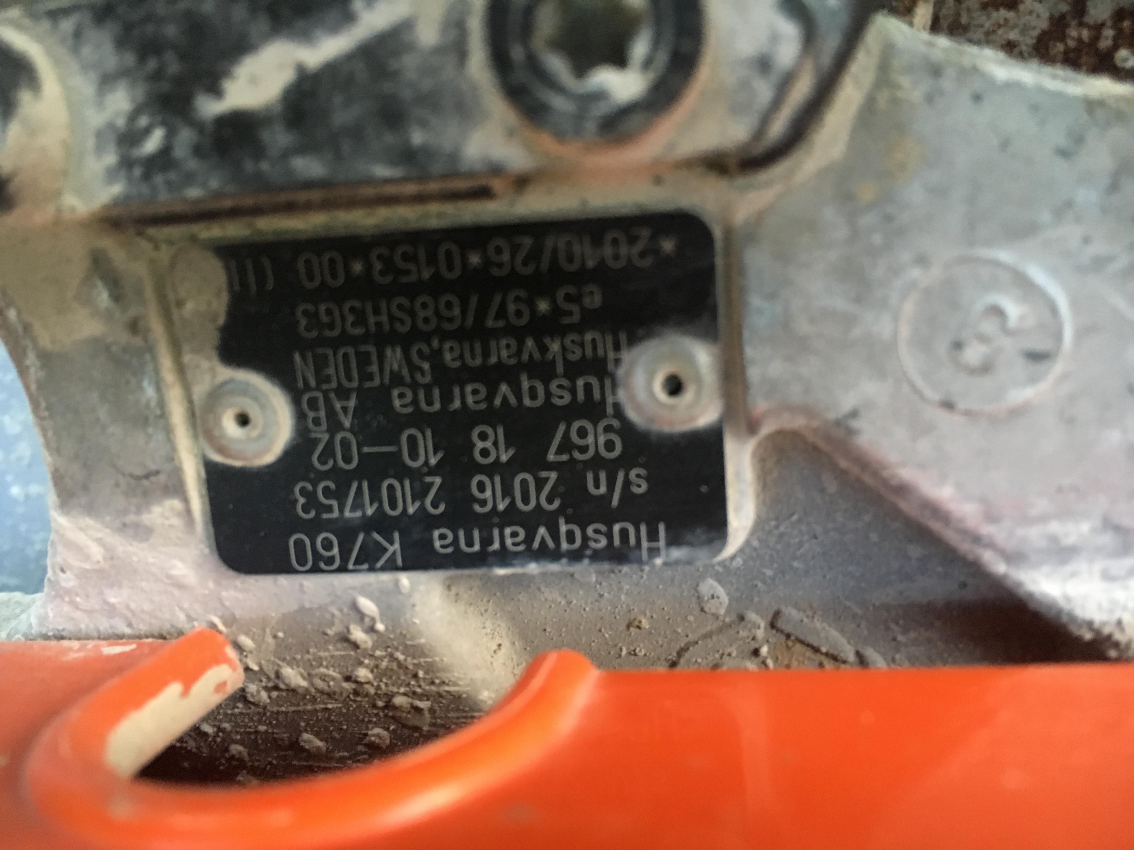 Husqvarna K760 Concrete Saw