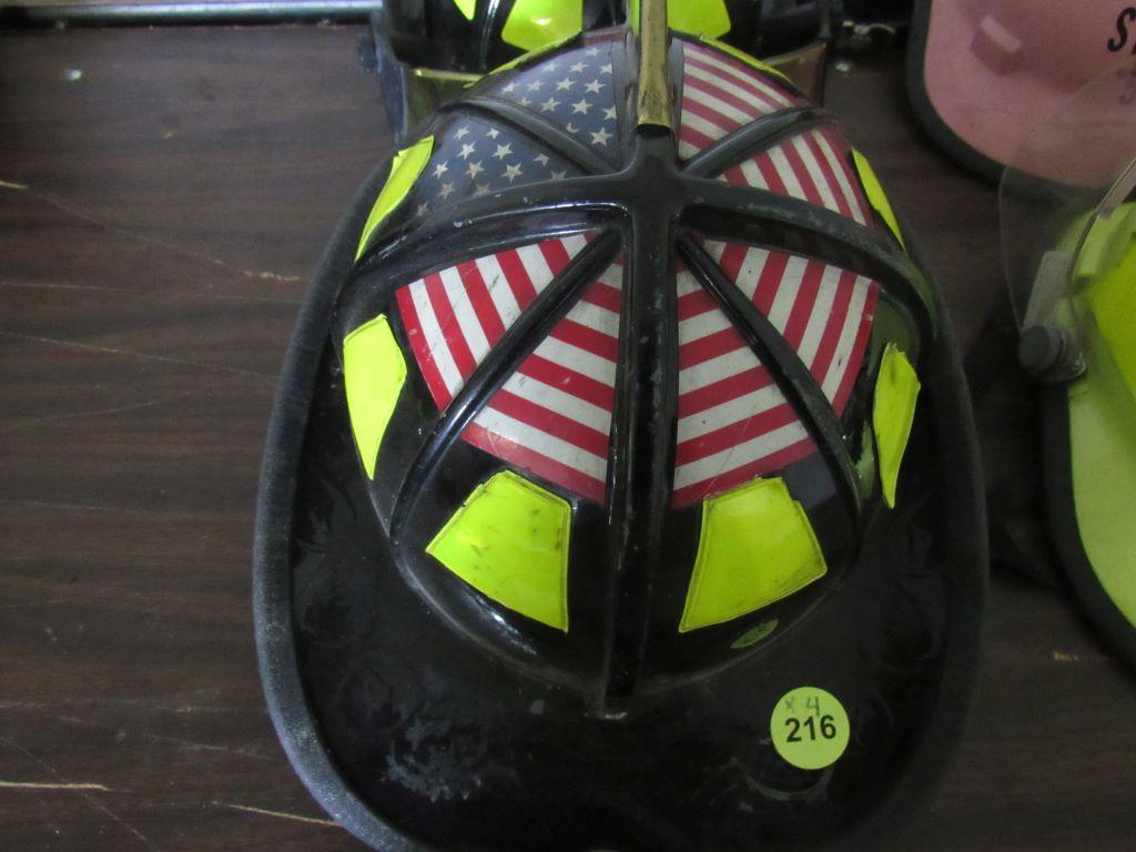 Various Fire Fighter Helmets