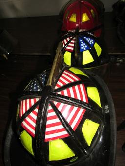 Various Fire Fighter Helmets