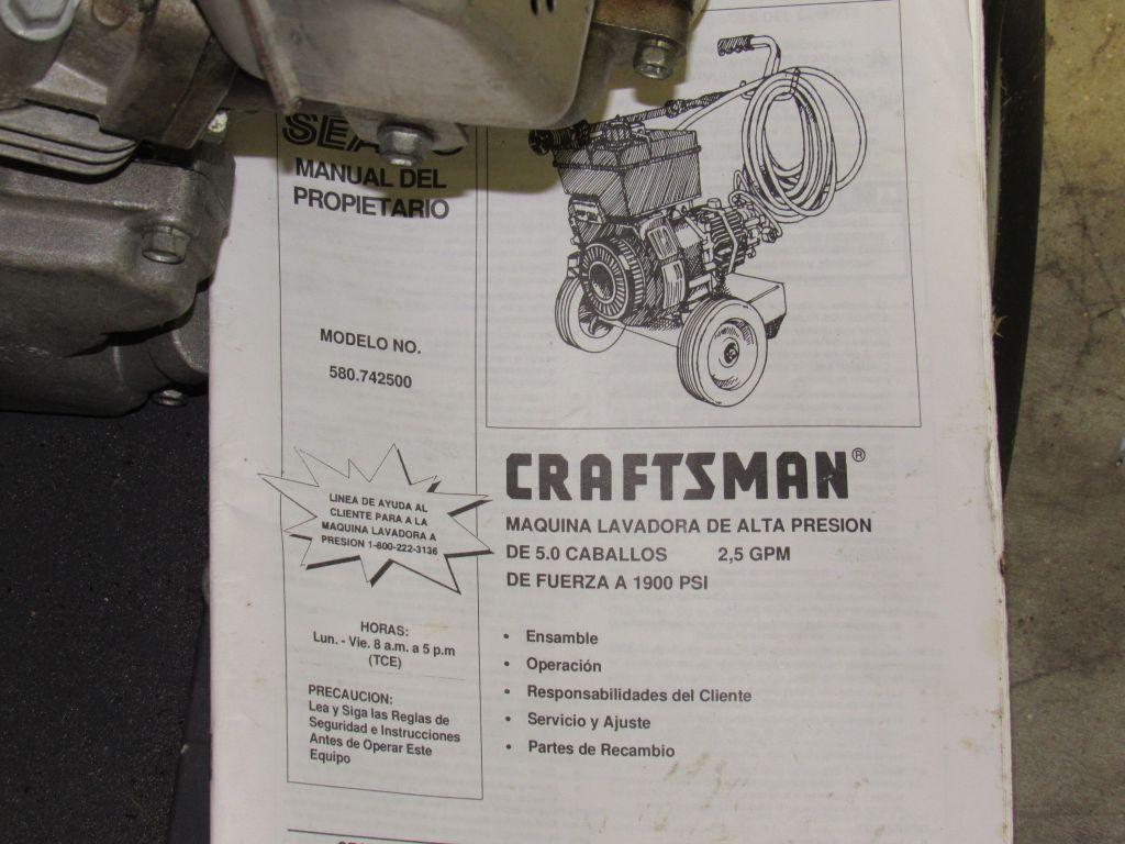 Craftsman High Pressure Washer