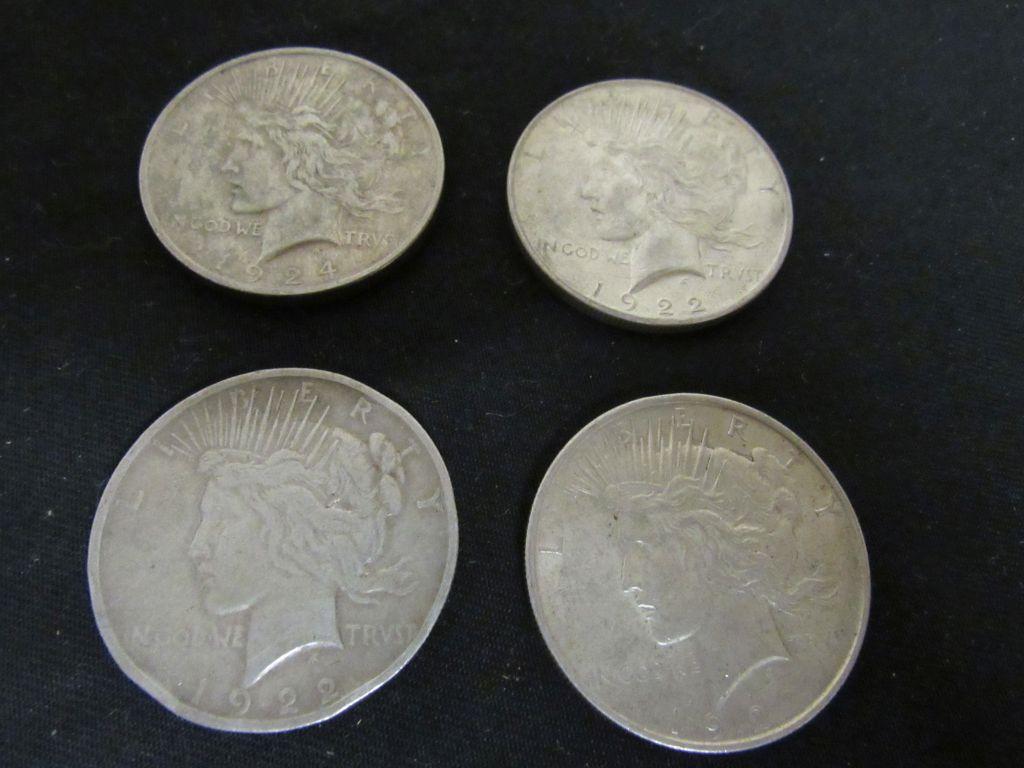 4 Liberty Peace Dollars