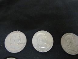 14 Franklin Half Dollars