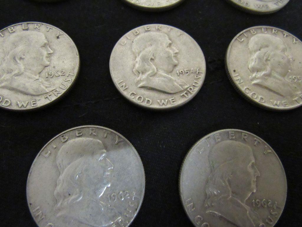 14 Franklin Half Dollars