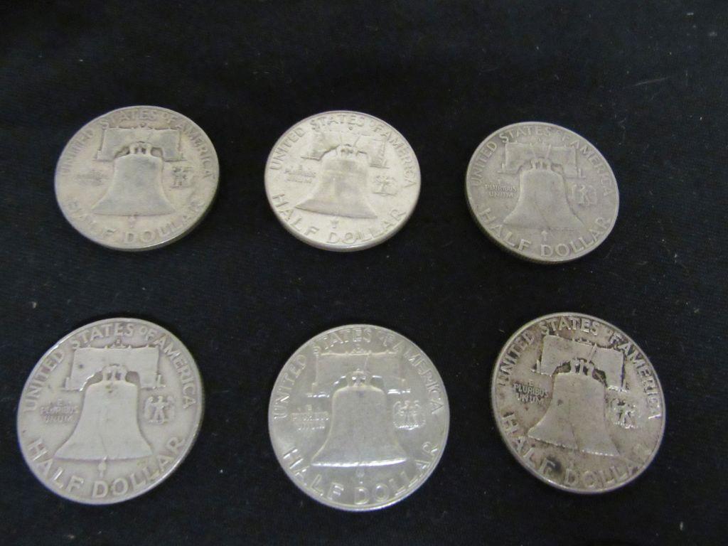 14 Franklin Half Dollars