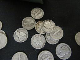 4 rolls of silver Mercury  dimes