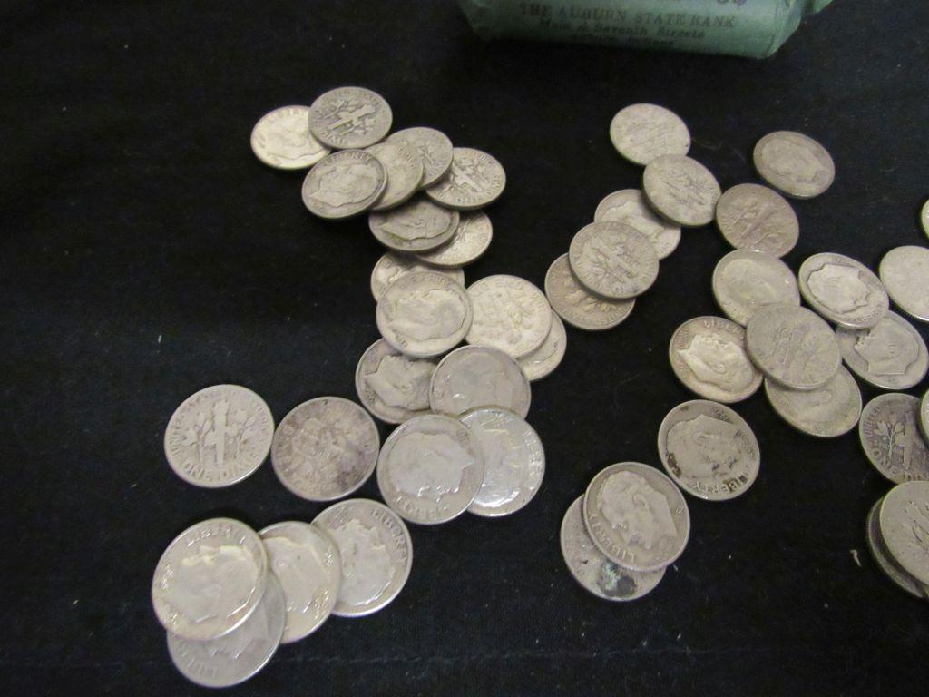 2 - $5  rolls Silver Roosevelt Dimes