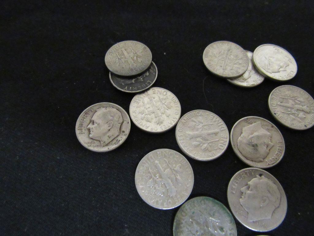 22 Roosevelt silver dimes