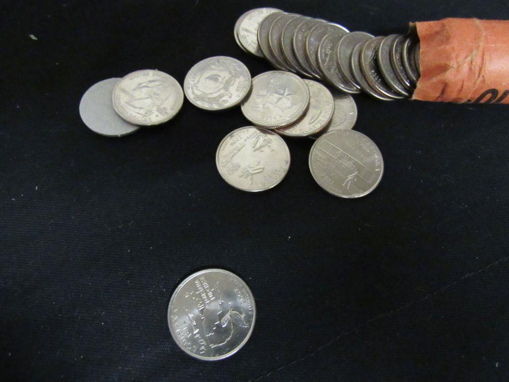 US Quarter Map and quarters