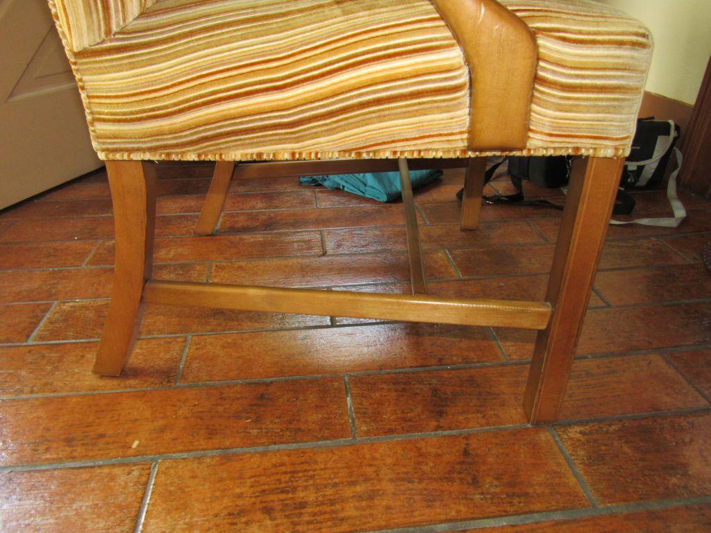 Wood and cloth occasional chair