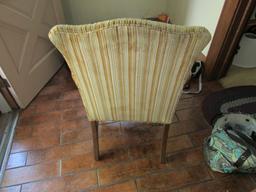 Wood and cloth occasional chair