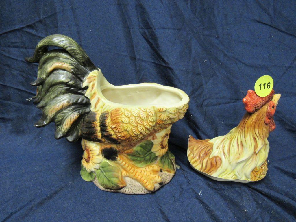 Rooster cookie jars