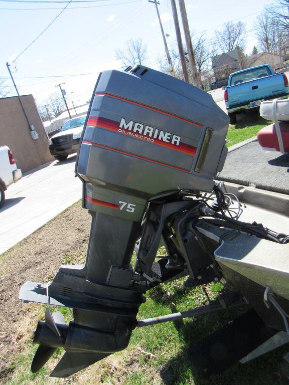 1986 Sylvan Fishing boat w/75 Mariner Motor and trailer