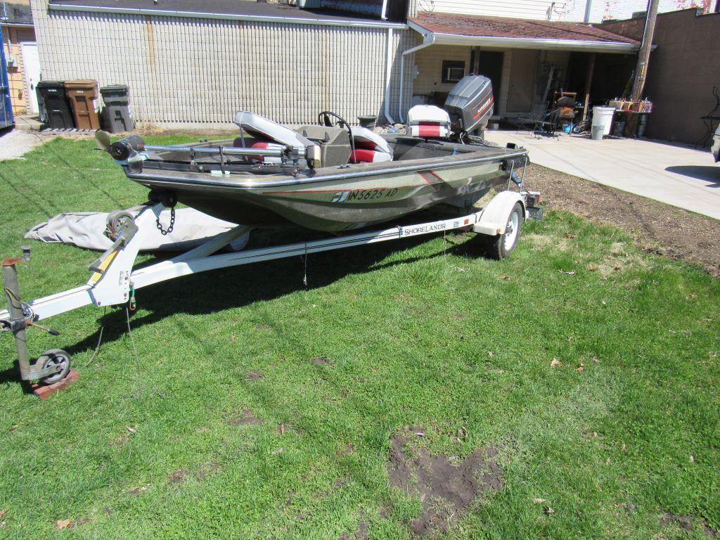 1986 Sylvan Fishing boat w/75 Mariner Motor and trailer