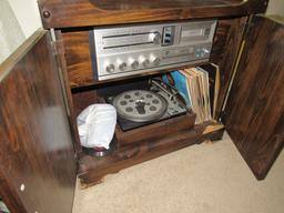 Wooden Stereo & Record Player
