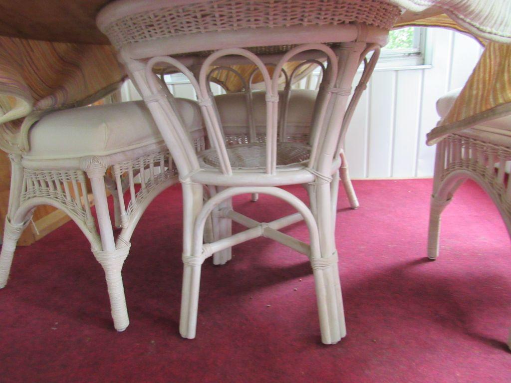 Rattan Table and 4 Chairs