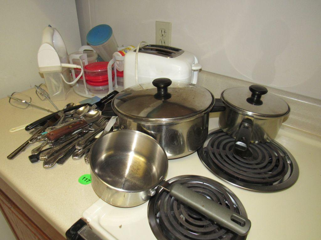 cookware and all the utensils