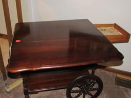 Wooden table cart