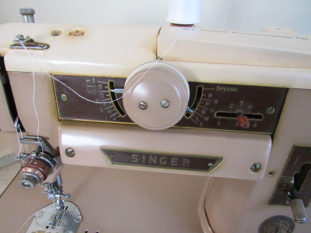 Singer Sewing Machine & Cabinet