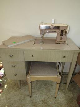 Singer Sewing Machine & Cabinet