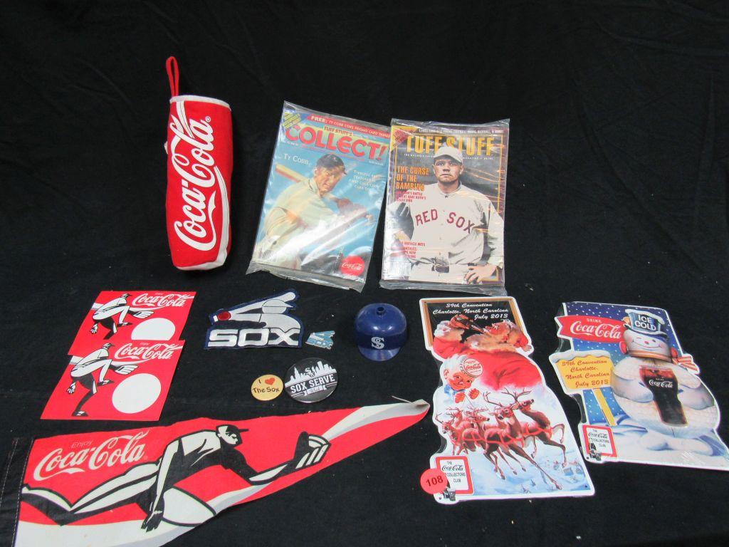 Coca Cola memberobelia and White Sox collectibles