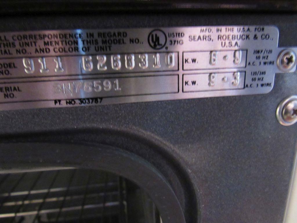 Kenmore electric stove