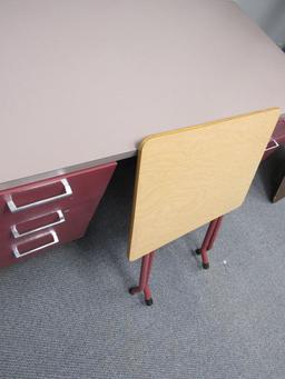 Desk and side table