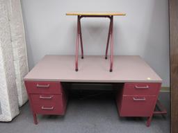 Desk and side table