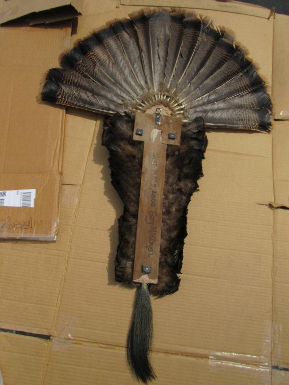 Turkey feather mount