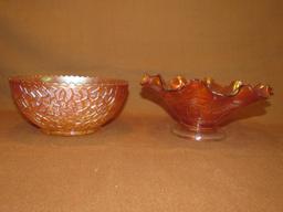 Carnival glass bowls