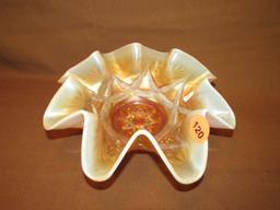 Carnival glass bowl