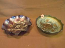 Carnival glass dishes