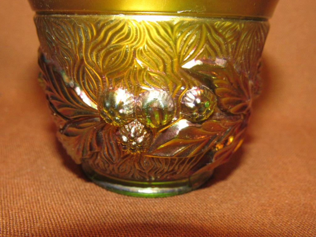 Carnival glass cups