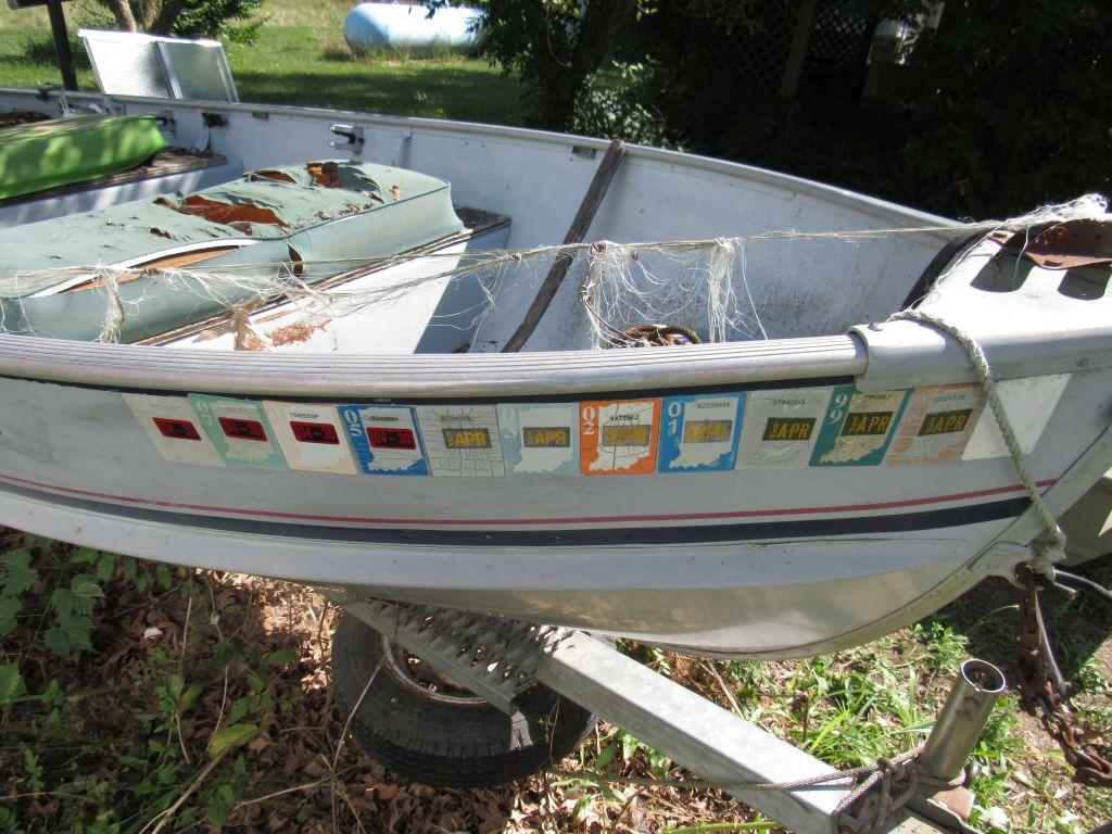 V bottom boat and trailer