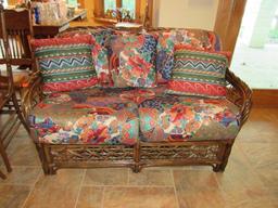 Rattan loveseat