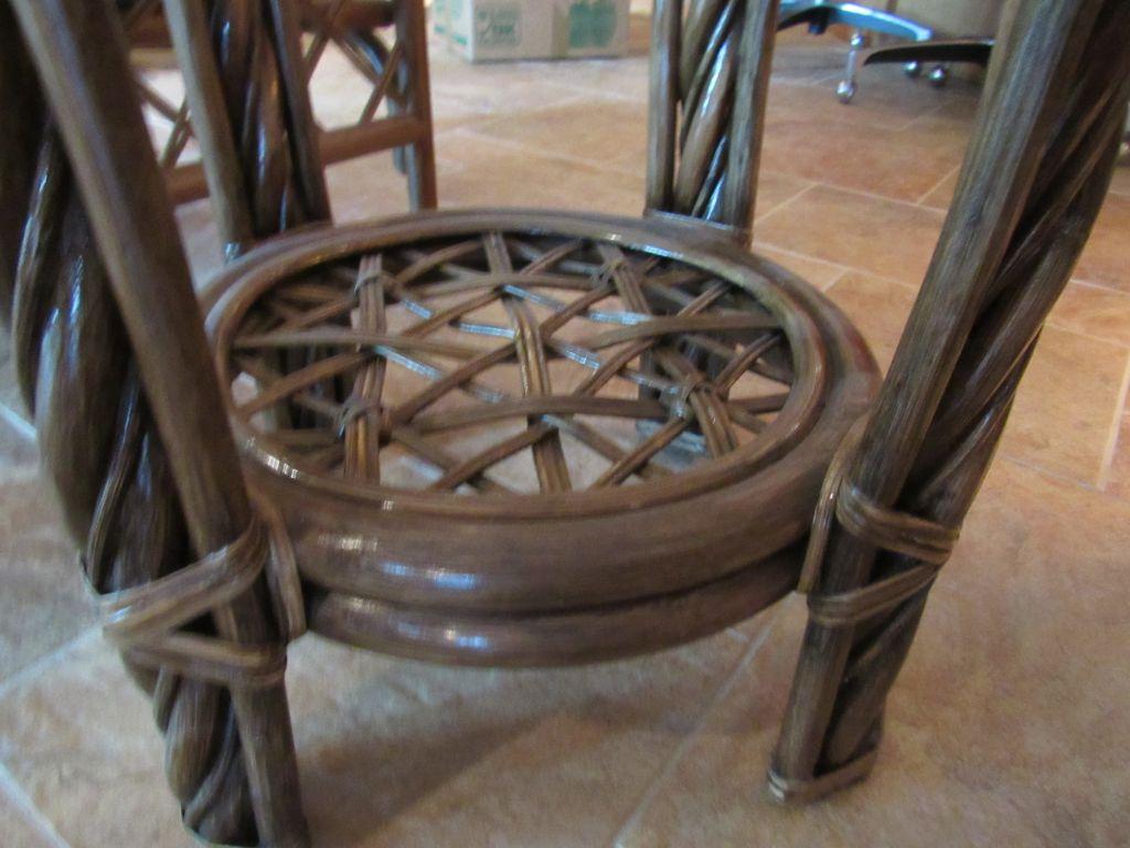 Rattan end table