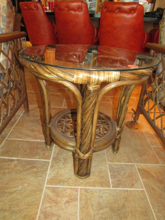 Rattan end table