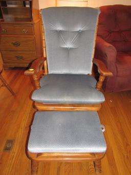 Glider chair with stool