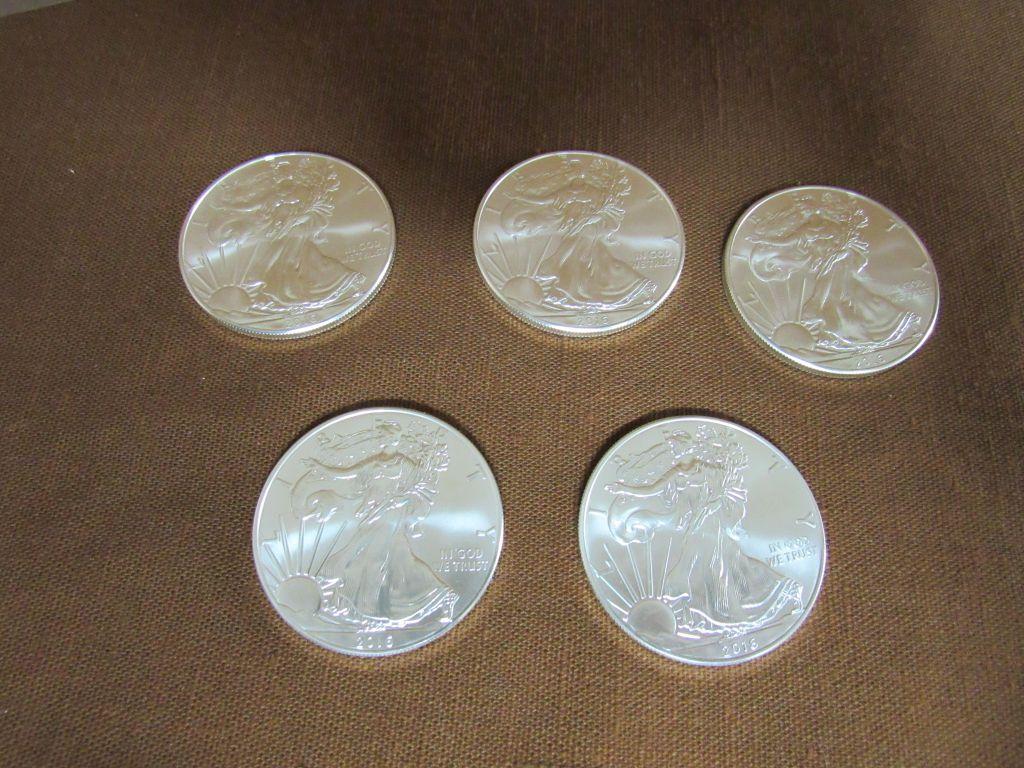 5 Silver Eagles