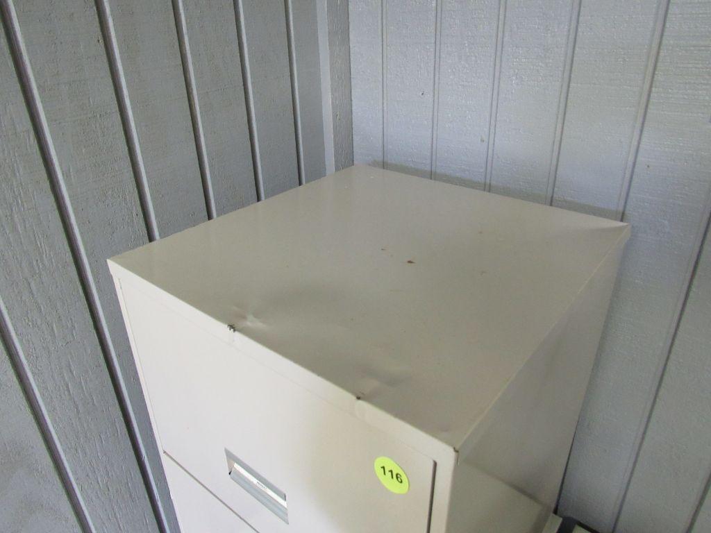 3 Metal Filing Cabinets