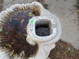 Concrete bird bath