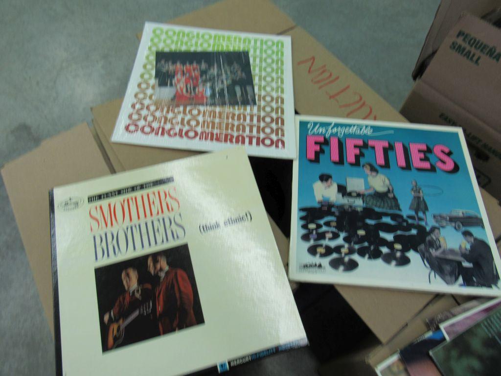 4 boxes of books and records