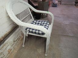 Wicker style chair and more