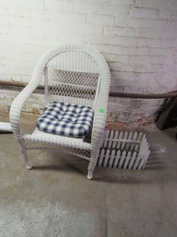 Wicker style chair and more