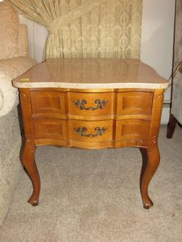 Marble top end table