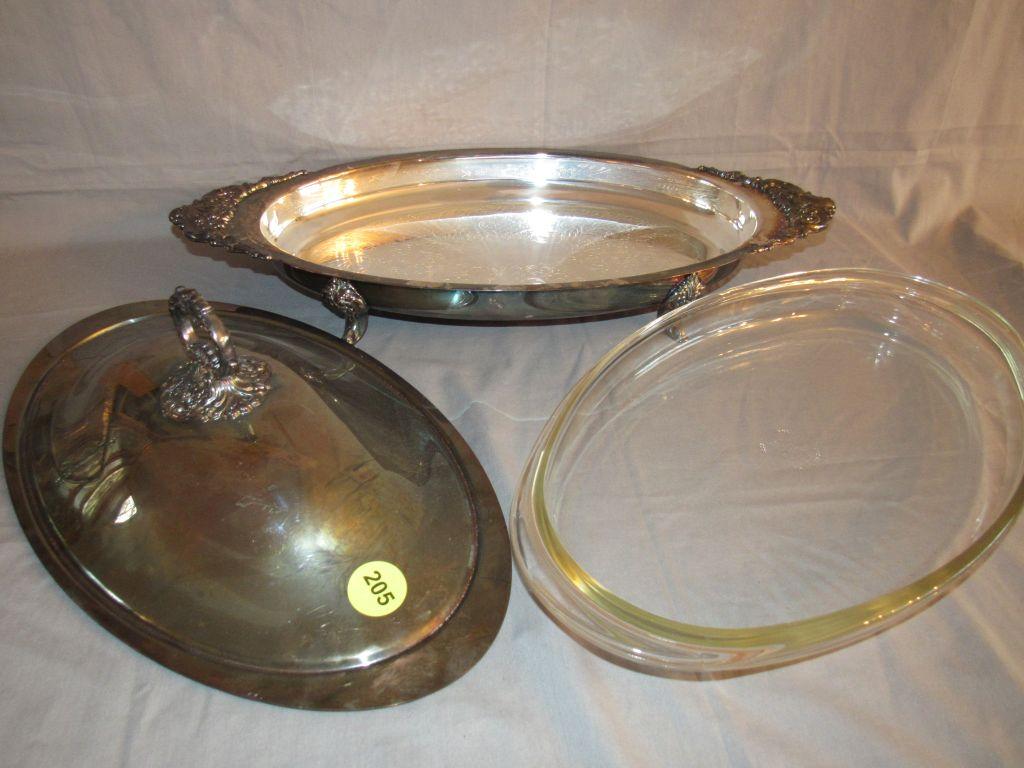 Elaborate serving dish