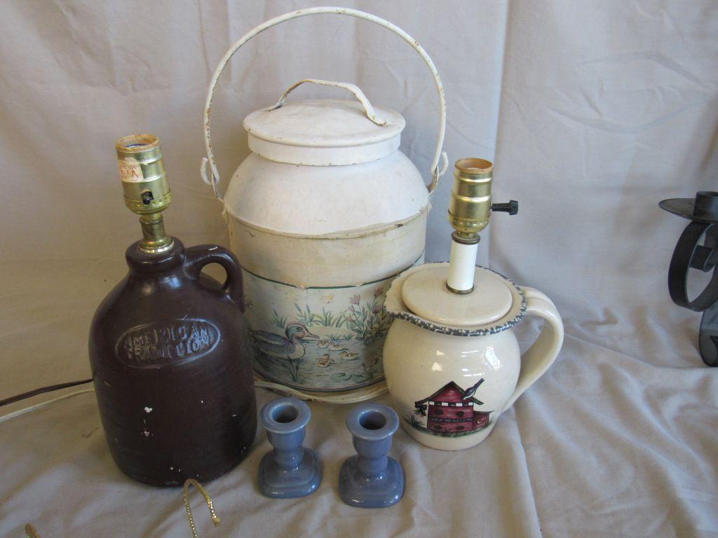 Small milk can, wind chime, and more